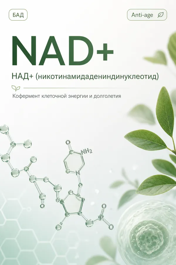 НАД+ (никотинамидадениндинуклеотид) (NAD+) — Кофермент