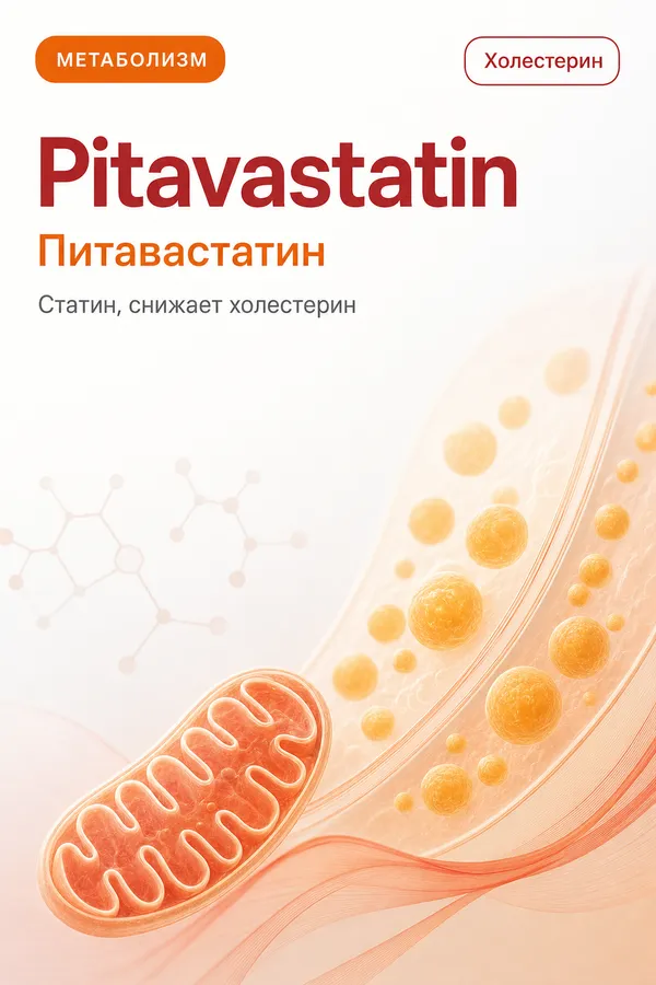 Питавастатин (Pitavastatin) — Статин (ингибитор ГМГ-КоА-редуктазы)